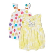 Disney Baby & Toddler Girls Winnie the Pooh Romper, 2 -Piece, Sizes 0-24M