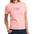 thumbnail image 2 of T-Shirt Womens Ribbon Angel Wings Breast Cancer Awareness - Rose - Large, 2 of 2