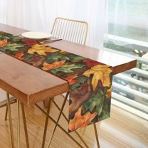 Yayeee Table Runner 90 inches Long Home Kitchen Dinning Party Decoration, Colorful Autumn Leaves