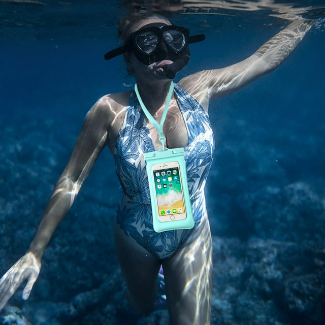 Funda Impermeable Ipx8 para Teléfono, Ideal para Playa, Subacuática, con Cordón, Compatible con Teléfonos de Hasta 7,2 Pulgadas.