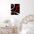 thumbnail image 6 of Red Abstract Wall Art, Black White and Gray Geometric Pattern Canvas Wall Art, Modern Minimalist Framed Wall Art for Living Room Bathroom Bedroom Kitchen Ready to Hang, 8X10 Inches, 6 of 7