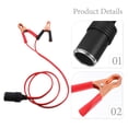 thumbnail image 2 of 1M Car Battery Terminal Clamp Clip-on Cigarette Lighter Socket Power Adapter Car Booster Jumper Cables, 2 of 9
