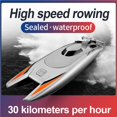 thumbnail image 4 of QualitChoice 2.4G Radio Remote Control Boat High Speed Rowing 7.4V 650mAH Dry Battery Dual Motor Rc Boat Toys Kids Birthday Gift Silver Grey, 4 of 6