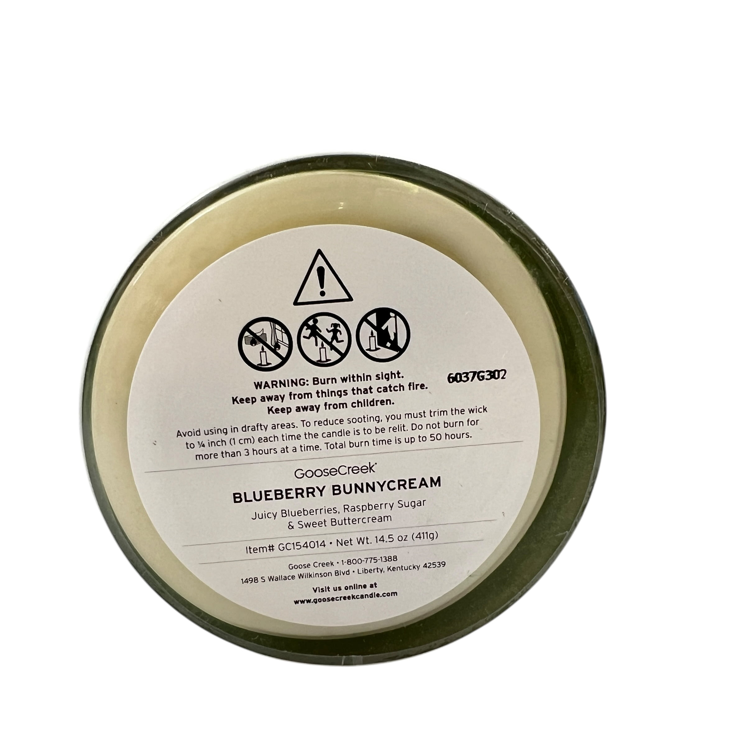 Goose Creek Blueberry Bunnycream Scented 3 Wick Candle 14.5 oz