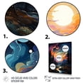 thumbnail image 3 of Designart "Moonlit River Through the Forest III" Landscapes Canvas Wall Art - Farmhouse Yellow Forest River Mountains Bedroom Canvas Wall Art, 3 of 6