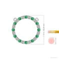 thumbnail image 3 of Angara Natural 1.2 Ct. Emerald with Diamond Fashion Pendant Necklace in 14K White Gold for Women with 18 Inch Cable Chain, 3 of 7