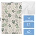 thumbnail image 5 of Green Coastal 1 Pack Kitchen Towel, Water Absorbent Dish Towel, Ocean Coral Starfish Seahorse Farmhouse Decorative Hand Towels - Quick Drying Cloth for Cooking Baking, 18x28 Inch, 5 of 8