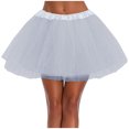 thumbnail image 2 of Ersazi Plus Size Outfits for Women Sale Womens Pleated Gauze Short Skirt Adult Dancing Skirt White one Size, 2 of 5