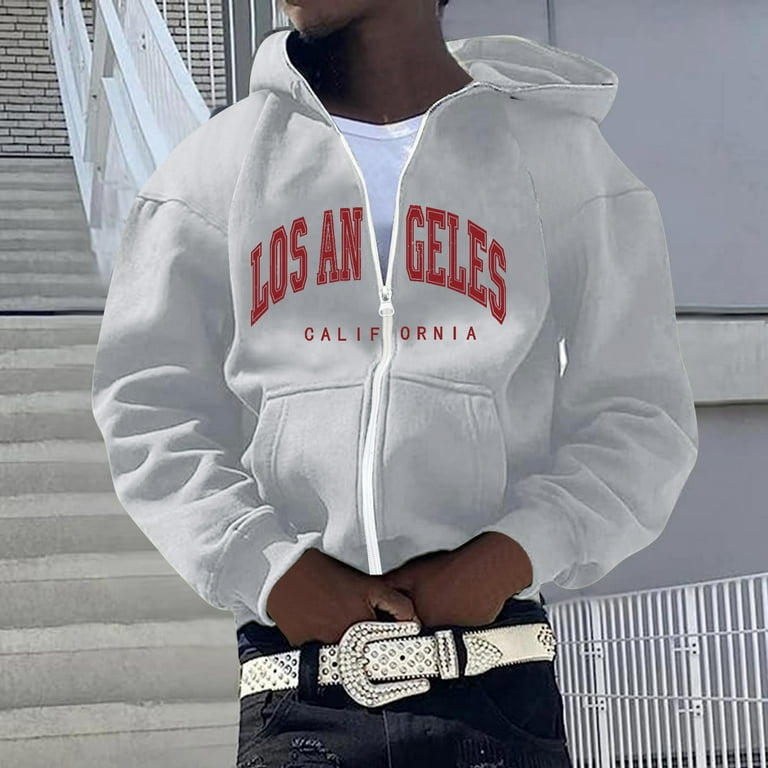 Men s Los Angeles California Sweatshirts Vintage College with Hood Outfits Cool Lightweight Tops Y2K Anime Hoodies Drop Shoulder Gothic Aesthetic Funny Mens Los Angeles Print Pullover Sweatshirts Walm...