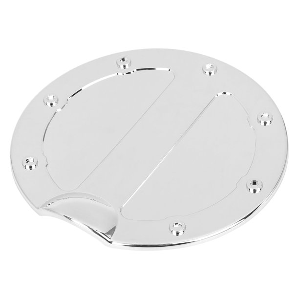 Silver Tone Aluminum Fuel Tank Caps Gas Cap Fuel Filler Door Cover for