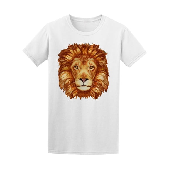 Hand Drawn Lion T-Shirt Men -Image by Shutterstock, Male Small