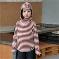 thumbnail image 6 of Ugoldhm Kid & Teen Girls Striped Lightweight Hoodie - Long Sleeve Pullover Sweatshirt(2-16 Years), 6 of 6
