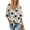 00-Apricot Black Flower, variant on Womens Tops Summer Blouses V Neck Batwing Sleeve Tops Tie Knot Chiffon Button Down Casual Blouse