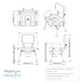 thumbnail image 3 of UltraCommode™ Comfortable Bedside Commode Chair / Bath Shower Chair Soft Warm Padded Foldable Adjustable Height XL Seat, 3 of 5