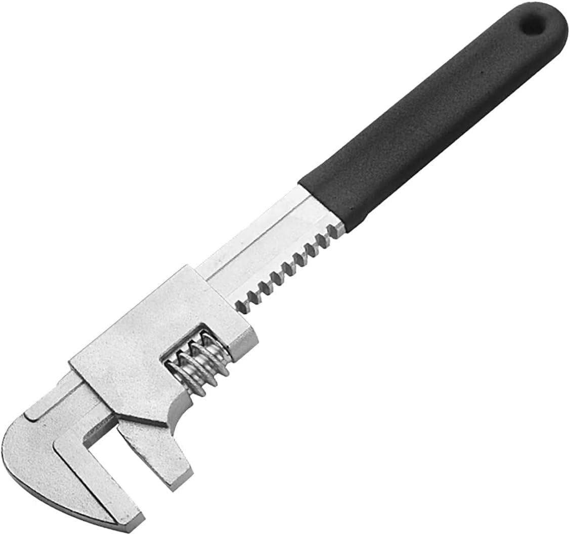 RGHJAR-Non-slip Design 9 inch Automotive Wrench with [Silicone Non-slip Grip] Adjustable Wrench Fits a Variety of Fastener Sizes for Construction Machine Automobiles Home Repairs 9'' Black