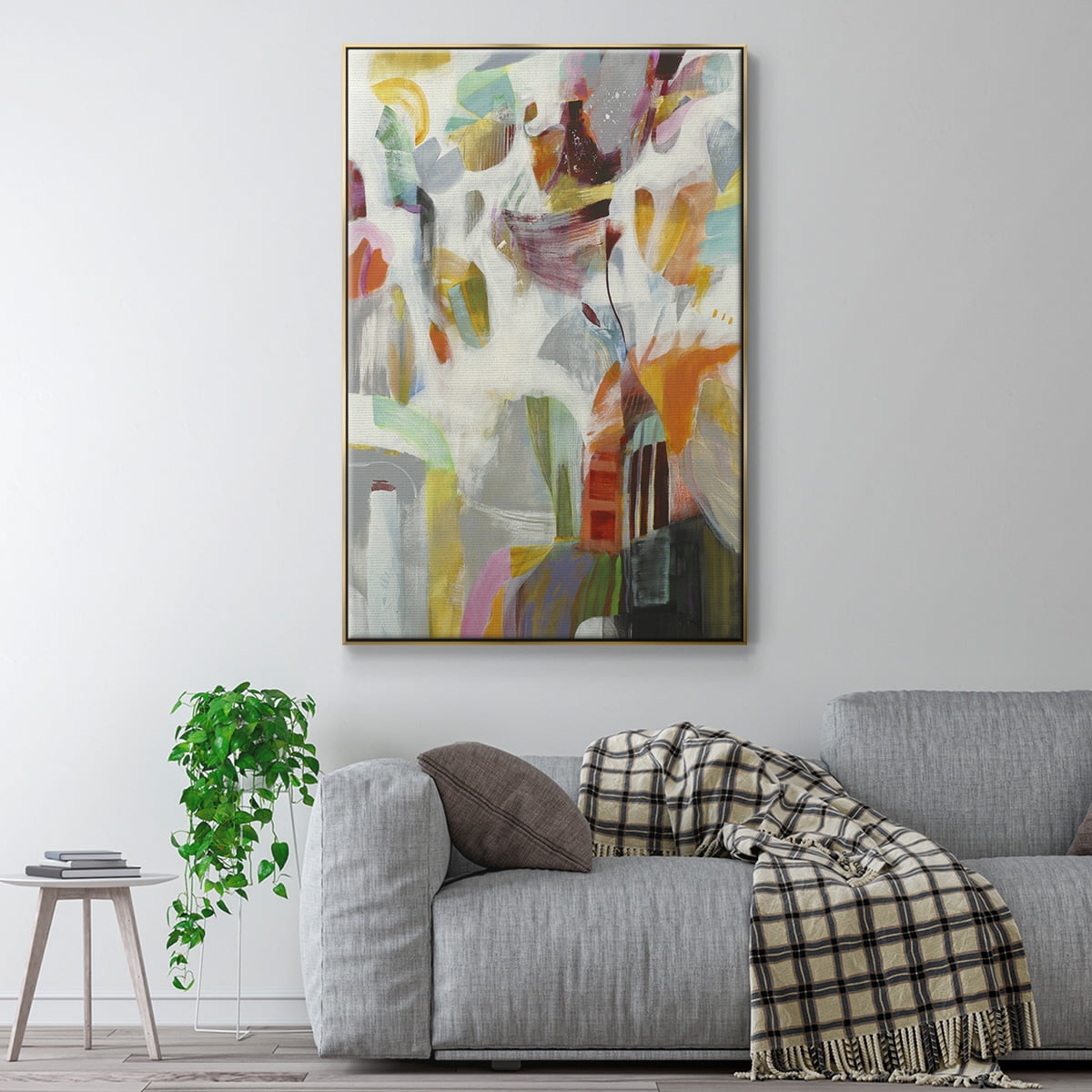 Renewal Framed Premium Gallery Wrapped Canvas - Ready to Hang - 27 x 41 - Gold Floating Frame