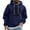 Dark Blue, variant on 2026 Happy New Year George Hooded Sweatshirt Pullover Casual Printed Design Long Sleeve Unisex Hoodie Kangaroo Pocket Black L