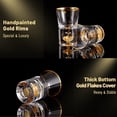 thumbnail image 4 of Vasos de chupito DUJUST Crystal con hojuelas de hoja de oro de 24 quilates, 45 ml, 2 unidades, 4 of 6