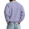 thumbnail image 5 of yuCgh Men's Long Sleeve Crewneck Sweatshirt, Casual Pullover with Soft Fabric, Unisex Running Tracksuit Style Top for Sports and Everyday Comfort,Purple 2XL, 5 of 5