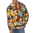 thumbnail image 2 of Simpsons Men's Hoodie With Color Drawstrings Sweatshirt Hooded Pullover Print Winter Coat Jacket Xx-Large, 2 of 9