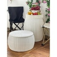 thumbnail image 5 of ELE Light & Decor Wicker / Rattan Footstool with Storage Seat in White, 5 of 10