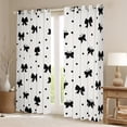 thumbnail image 2 of jejeloiu Kawaii Bow Curtains Pack of 2 (42x84 Each),Girls Bow Knot Curtains Blackout,White Black Dot Bedroom Curtains For Children,Breathable Bedroom Decorative, 2 of 6