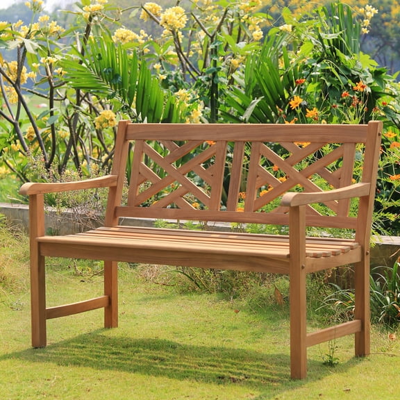 Cambridge Casual Willem Outdoor Teak Bench - Gray