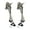 Nickel brushed wire, variant on Geemin 2Pcs Easy Pedals Kick Down Door Stop Adjustable Door Holder Wall Protector