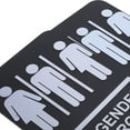thumbnail image 3 of Minkissy 2 Pcs All Gender Restroom Sign ABS Silver High Visibility Simple Design, 3 of 8