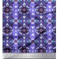 thumbnail image 2 of Soimoi Moss Georgette Fabric Ikat Southwestern Printed Craft Fabric by the Yard 42 Inch Wide, 2 of 3