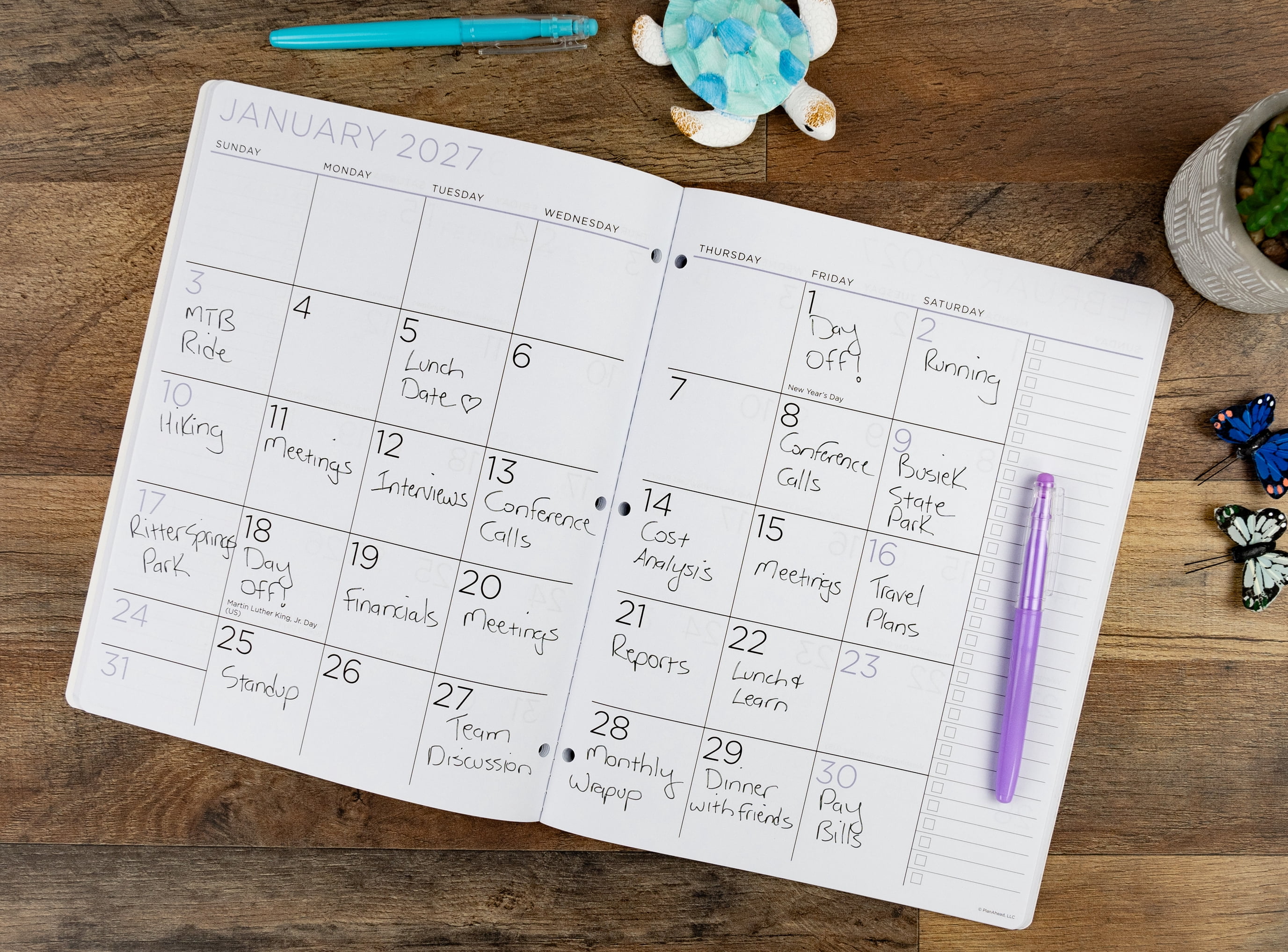 See It Bigger Monthly Planner, Large (8.5" x 11"), Paisley, 2-Year: Apr 2026 – Mar 2028