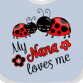 thumbnail image 4 of Inktastic My Nana Loves Me with Cute Ladybugs Boys or Girls Baby Bib, 4 of 4