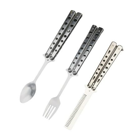 

Butterfly Fork Spoon Camping Cutlery Set for Camping Hunting Travel Outdoor