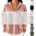 thumbnail image 3 of tarylea Velour Hoodies for Women Long Sleeve Half Zipper Pullover Tops Casual Loose Fall Plain Tops, 3 of 5