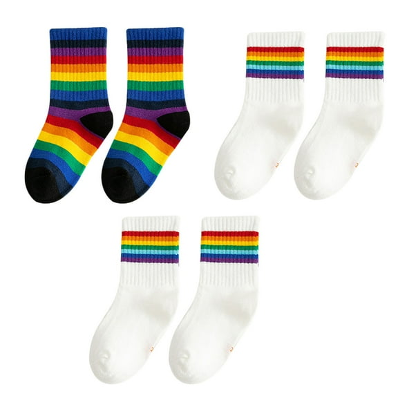 SOPOTUTU 3Pairs Cotton Socks Midcalf Length Breathable Casual Wear Socks Assorted Colors
