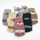thumbnail image 4 of Guantes de lana de otoño e invierno para hombres y mujeres, guantes cálidos de doble uso con tapa de copo de nieve, guantes de medio dedo tejidos con ciervo, 4 of 6