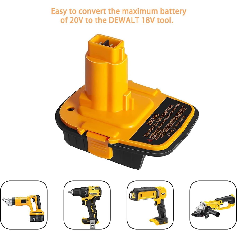 3 PCS DM18D Battery Adapter With USB, Replacement DCA1820 Battery Adapter, Compatible With Dewalt 18V Tools
