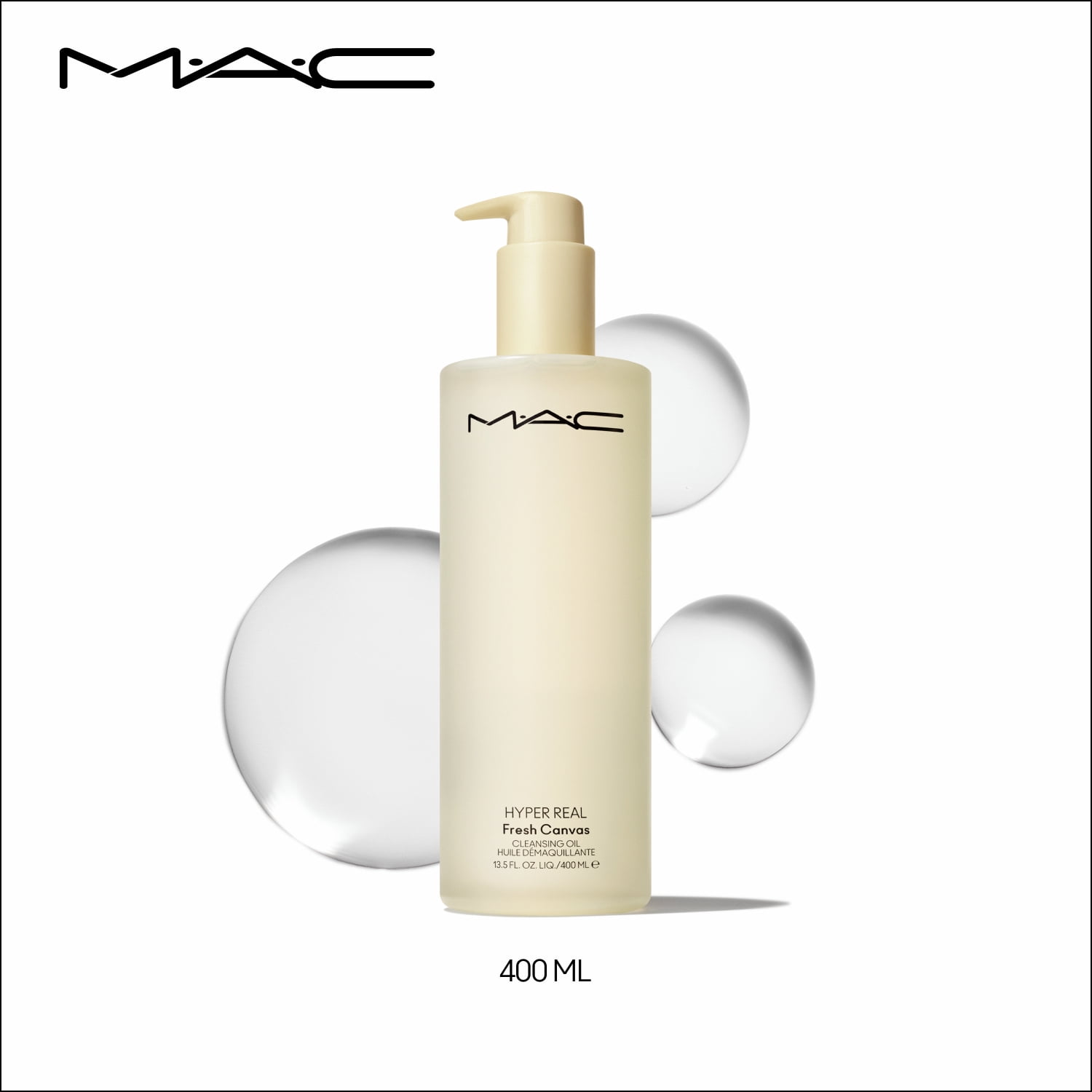 Mac Hyper Real Fresh Canvas Cleansing Oil Face Wash Makeup Remover - Jumbo Size 13.5oz 400ml Limited Edition