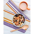 thumbnail image 3 of Orange Striped Kitchen Dish Towels for Drying Dishes Set of 2, Farmhouse Stripes Modern Abstract Art Waffle Weave Microfiber Hand Tea Bathroom Towels Quick Dry & Absorbent Towel 12x12, 3 of 7