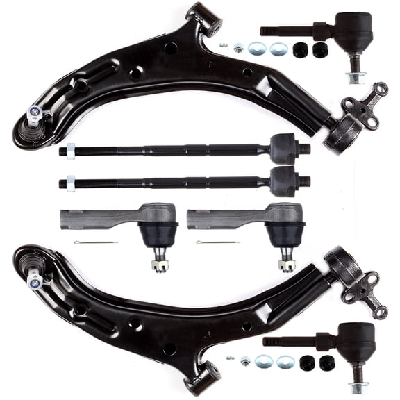ECCPP 8PCS Front Suspension Kit for 2000 2002-2006 for Nissan for Sentra Lower Control Arm and Ball Joint Assembly Sway Bar End Link Outer/Inner Tie Rod End Control Arm and Ball Joint Assembly