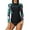 Black/green, variant on Attraco Womens Long Sleeve Rash Guard Floral Print Swimwear UPF 50+ Swimming Shirt