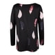 thumbnail image 4 of Blusa casual sexy de moda de manga larga con cuello en V para mujer con estampado de flores y hombros descubiertos Pompotops  FGAJ14753, 4 of 5