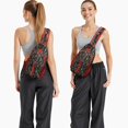 thumbnail image 6 of Sling Backpack,Dark Christmas Tree and Gift Pattern Crossbody Bag with Water Bottle Holder,Waterproof Sling Bag for Men/Women with Chest Phone Holder for Hiking,Travel, 6 of 6