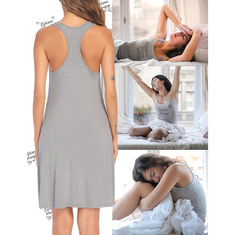 Avidlove Womens Sleepwear Sexy Racerback Nightgown Sleeveless 