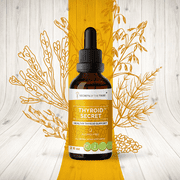Thyroid Secret Alcohol-FREE Extract, Tincture, Glycerite Oatstraw, Horsetail, Broccoli, Echinacea, Ashwagandha, Kelp. Healthy Thyroid Support 2 oz