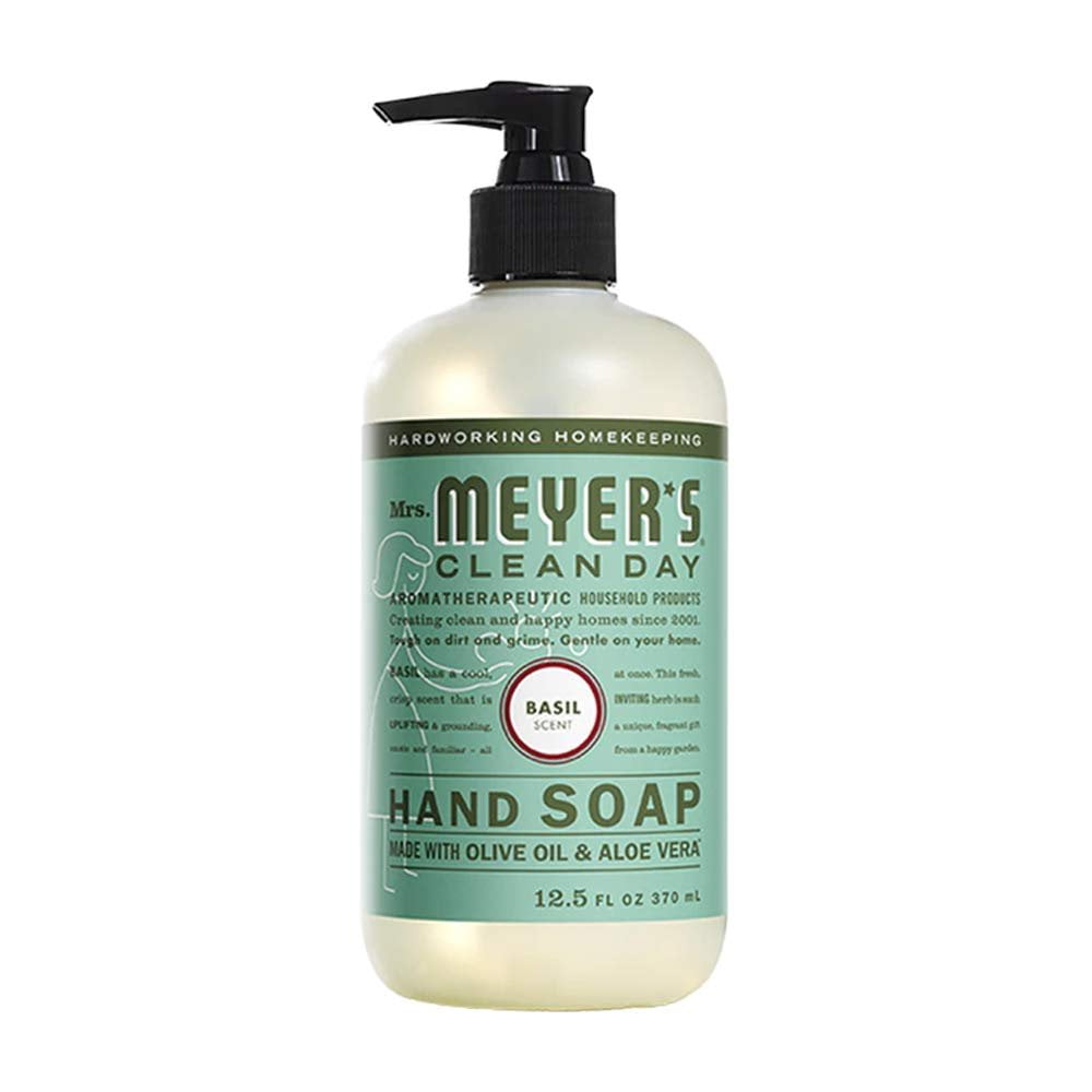 Liquid Hand Soap and Liquid Dish Soap Combo 2 Packs Liquid Hand Soap 12.5 Fl oz & 2 Packs Dish Soap 16 Fl oz, Basil Scent