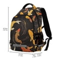 thumbnail image 2 of FORMRS Kids School Backpack Elementary Student Unisex Travel Bookbag with Reflective Stripes, Black Fish Pattern, 2 of 7