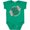 Kelly Green, variant on Inktastic Though She Be but Little She is Fierce with Flower Circle Illustration Girls Baby Bodysuit