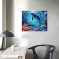 thumbnail image 3 of Nawypu  Tropical Ocean Sealife Coral Reef, Fish, Dolphin Underwater Canvas Art Poster and Wall Art Picture Print bedroom Decor Posters, 3 of 4
