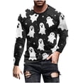 thumbnail image 2 of Rciityk Halloween Long Sleeve Shirts for Men Fall Fashion Ghost Skull Print Athletic Sweatshirts Casual Crewneck Pullover Tee Shirts, 2 of 4